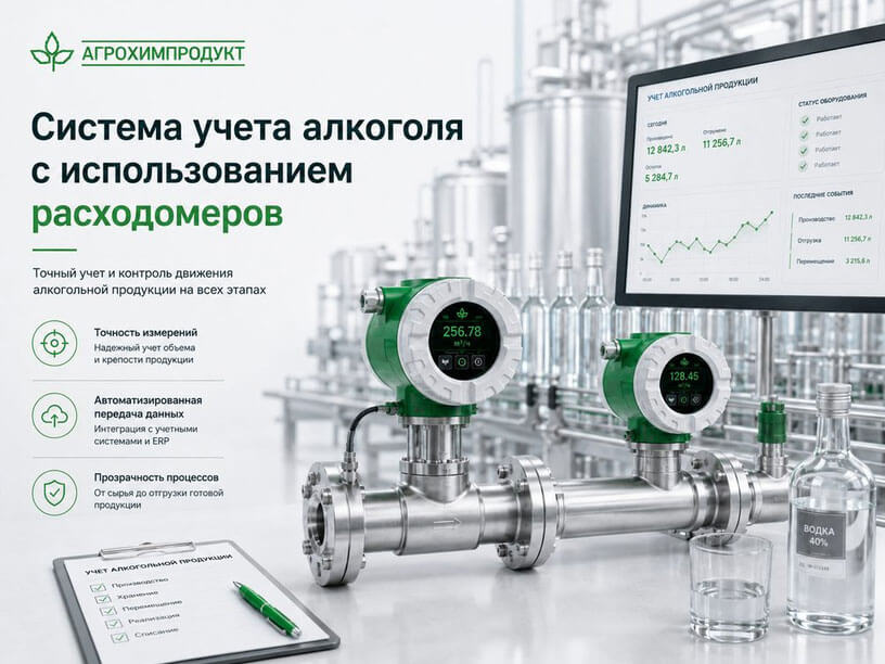 Система учёта алкоголя с использованием расходомеров