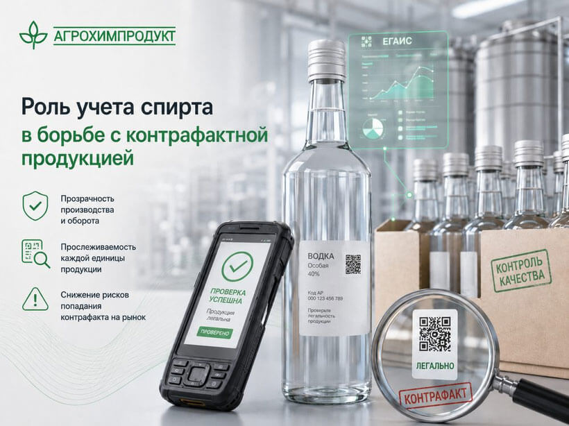 Роль учёта спирта в борьбе с контрафактной продукцией