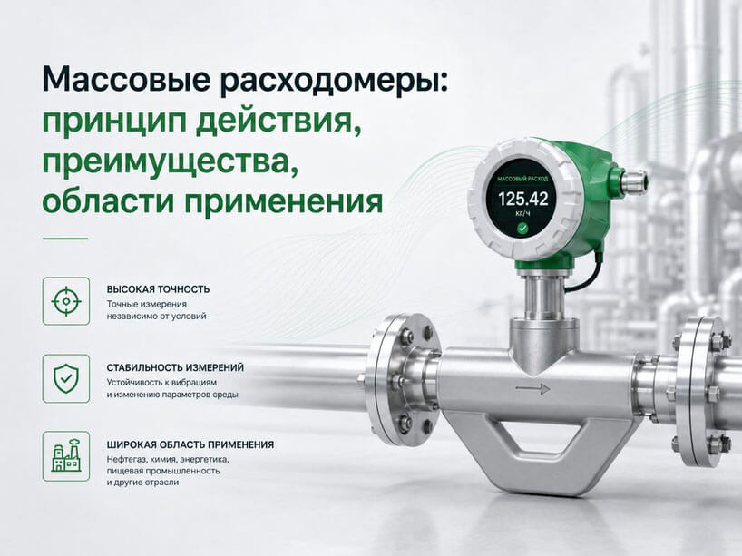 Массовые расходомеры: принцип действия, преимущества, области применения